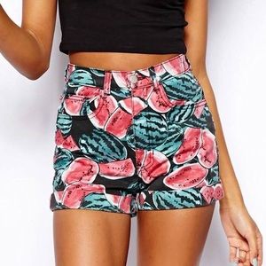 Watermelon High Waisted American Apparel Shorts